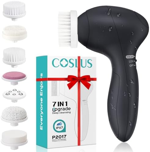 COSLUS Facial Cleansing Brush Face Scrubber, Upgrade Set by COSLUS