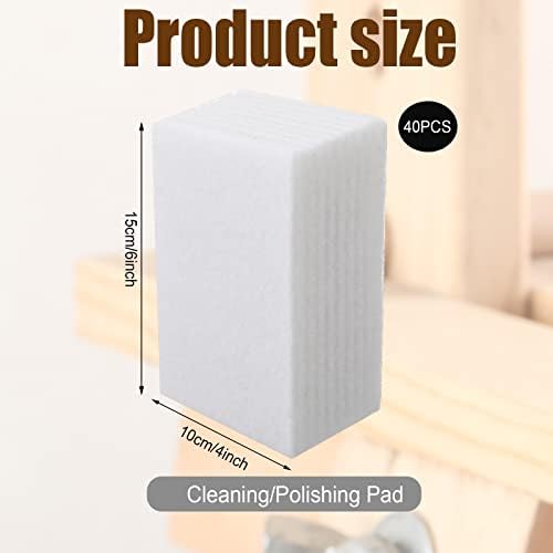 Hoolerry White Scrub Pads Non Scratch Multi Surface, 4 X 6 Inch - Image 2