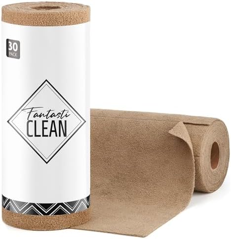 Fantasticlean Microfiber Cleaning Cloth Roll- 30 Sheets by Fantasticlean