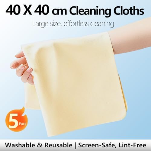 5 Pack Eyeglass Lens Cleaning Cloths, Microfiber Glasses Cleaning Cloths - Image 4