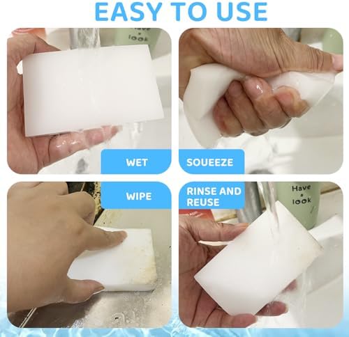 Versatile 100-Pack Magic Sponges Cleaning Erasers, Long-Lasting Melamine Sponge - Image 3
