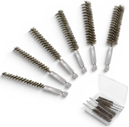 Drill Brush, Wire Bore Brush for Cleaning, Round Wire Brush 4.5in-6pc by OSFTBVTFunctionalTools