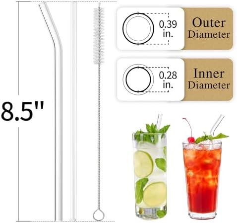 Piteno® 12Pcs Glass Straws - Image 2