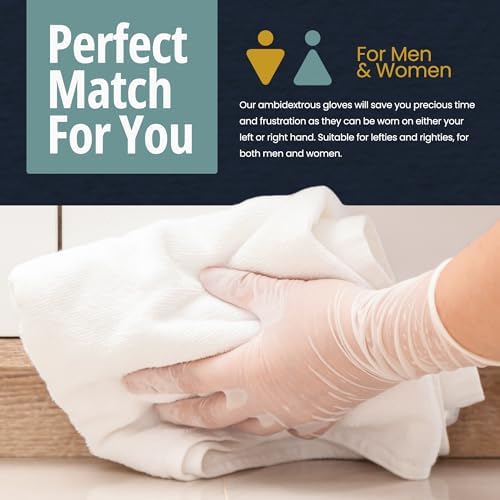 MED PRIDE Vinyl Exam Medical Gloves, Powder & Latex-Free - Image 4