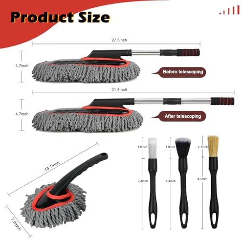 Car Duster Exterior Scratch Free, Microfiber Car Duster - Image 2