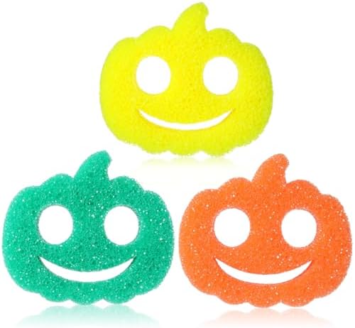 FillTouch Halloween Pumpkin 3 Pcs Scrub Sponge by FillTouch