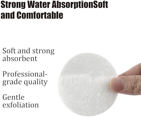 100-Count Facial Sponges Compressed Natural Cellulose Sponge Round Shape Face - Image 2