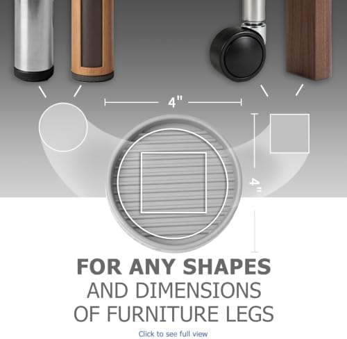 Non Slip Furniture Pads for Hardwood Floors -Yelanon 4Pcs 4” Coasters Cups - Image 3