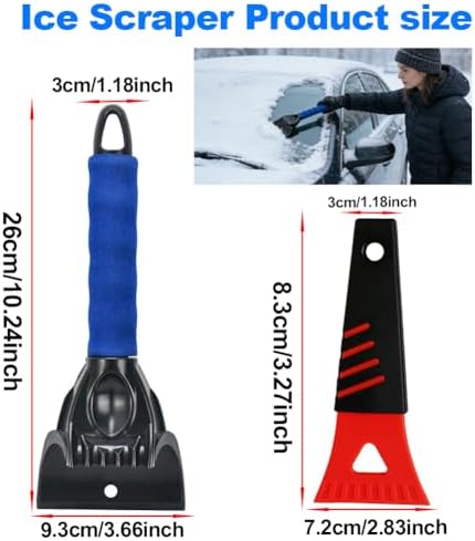 Small Ice Scraper for Cars SUVs Trucks, Non-Scratch Ice Scrapers for - Image 3