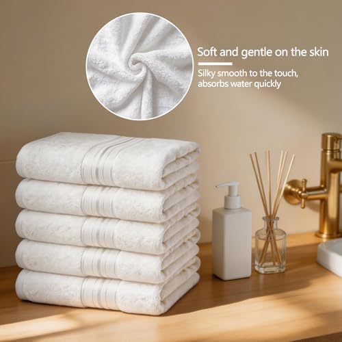 Luxury Hand Towels Set for Bathroom, 5 Pack - Image 4