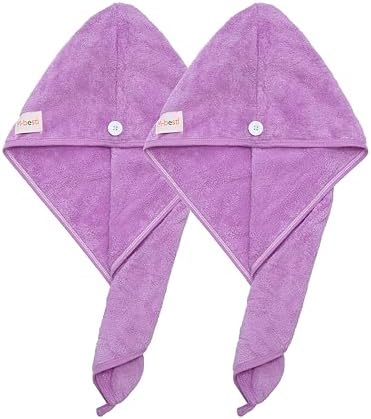 M-bestl 2 Pack Microfiber Hair Towel Wrap, Hair Drying Towel - Image 2