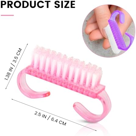 25 Pcs Handle Grip Nail Brush, Fingernail Scrub Cleaning Brushes - Image 2