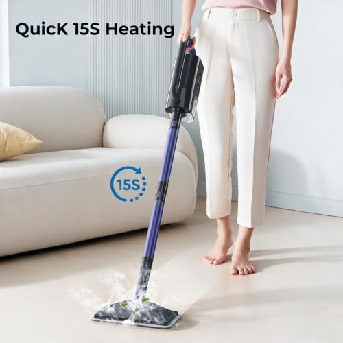 Steam Mops for Floor Cleaning, 6-in-1 Multi Accessories, 23FT Power Cable - Image 2