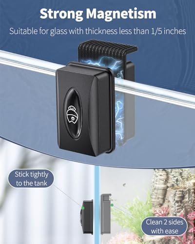 Pawfly Aquarium Magnetic Brush Fish Tank Glass Cleaner 2 Inch Mini Stain - Image 2