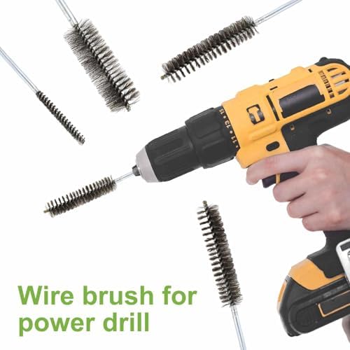 HARFINGTON 4pcs Wire Bore Brush 8 x 1-1/4" 5/16 Inch Shank Stainless Steel - Image 7