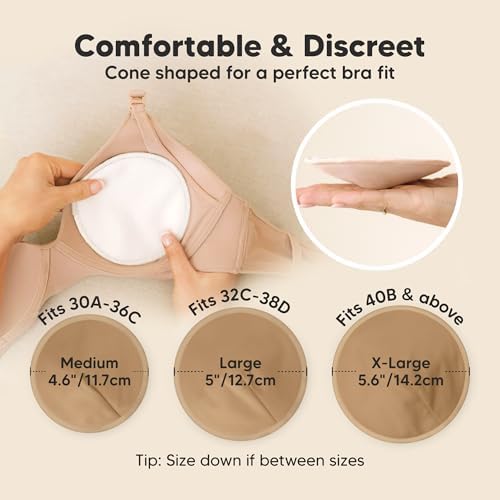 Organic Nursing Pads, 14 Washable Breast Pads, Wash Bag - Image 3
