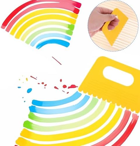 Plastic Paint Scraper Tool, Ymapinc Plastic Textured Art Tools, DIY Graffiti - Image 4