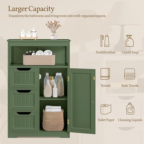Yaheetech Small Freestanding Bathroom Storage Cabinet - Image 6