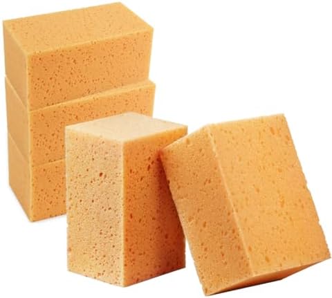 5PCS Car Wash Sponges, 6.7"×4.3"×2.8" Medium Extra Soft Coral Non Scratch Sponge by Unknown