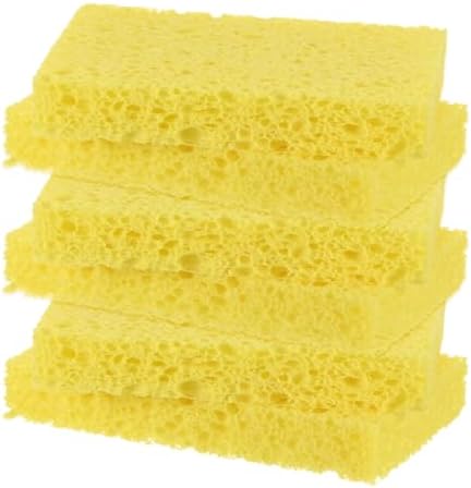 M METERXITY 6-Pack Kitchen Sponges, Condense Eco Cellulose Non-Scratch Scrub by MMETERXITY