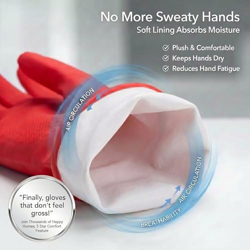 ForPro Premium Natural Rubber Gloves, Wild Cherry - Image 3