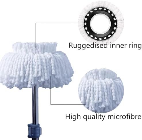 360° Spin Mop Head Replacement, Round Mop Replacement Head, 8 Pack - Image 4