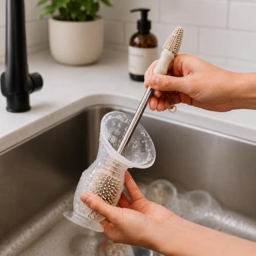 Haakaa Food-Grade Silicone Double-Ended Cleaning Brush - Image 3