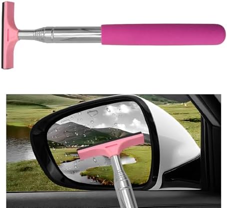 Car Rearview Mirror Wiper, Portable Side Mirror Squeegee Water Cleaner by RDXCV