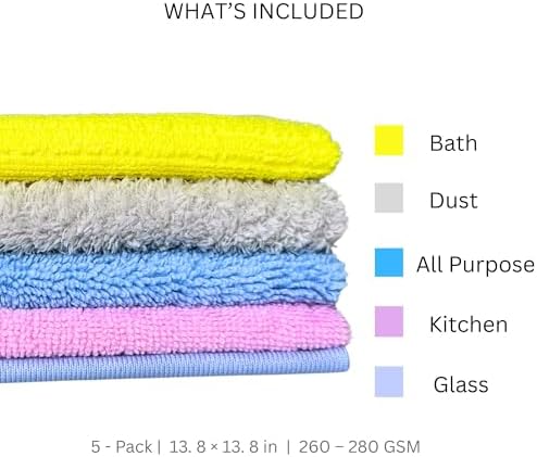 Microfiber Cleaning Cloths, 5 Pack - Image 2