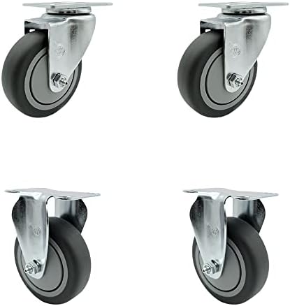 Rubbermaid Cube Replacement Swivel and Rigid Caster Set Quiet Fits Rubbermaid by ServiceCasterCorporation