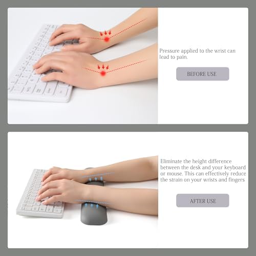 UnivoColors Design-Medium Wave Keyboard Wrist Rest of Medium, Artificial - Image 2