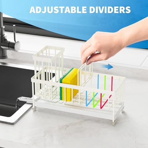 Cisily Sponge Holder for Kitchen Sink, Sink Caddy Organizer - Image 4
