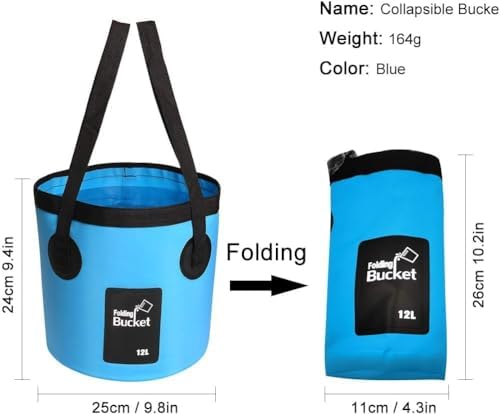 Collapsible Bucket with Handle, Waterproof, Lightweight - Image 2