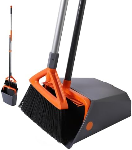 CLEANHOME Heavy Duty Outdoor Broom and Dustpan Set by CLEANHOME