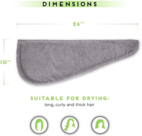SimpleField 2 Pack Microfiber Hair Towel Wrap - Image 5