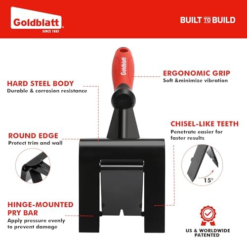 Goldblatt Trim Puller, 4-Inch Tile Removal Tool Baseboard Removal Tool - Image 5