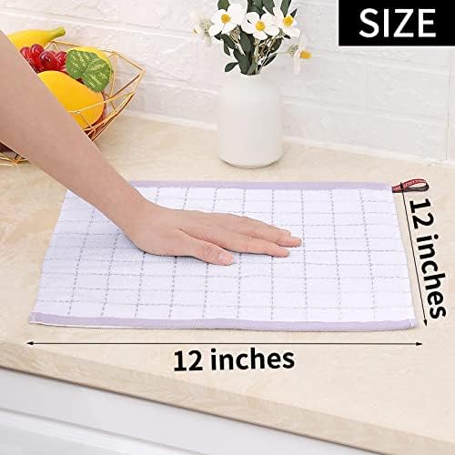 Homaxy 100% Cotton Terry Kitchen Dish Cloths, 6 Pack - Image 5