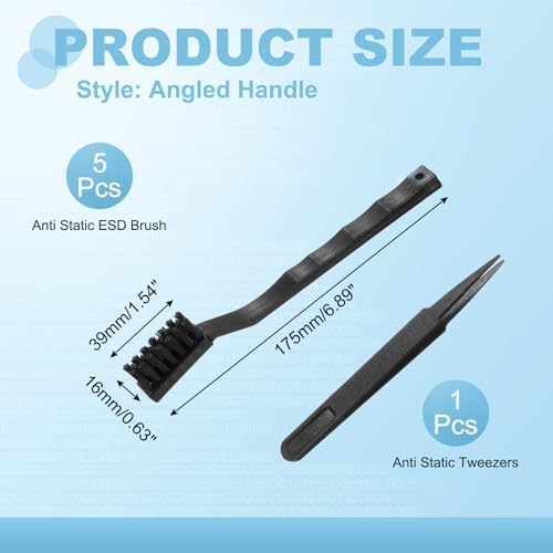 PATIKIL 5pcs ESD Brush Electronic Cleaning Brush Set - Image 2