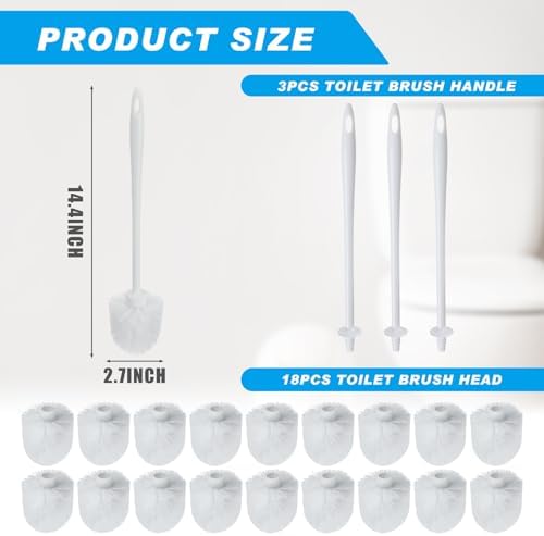 Tioncy 21 Pcs 14.2 Inch Toilet Brushes - Image 2