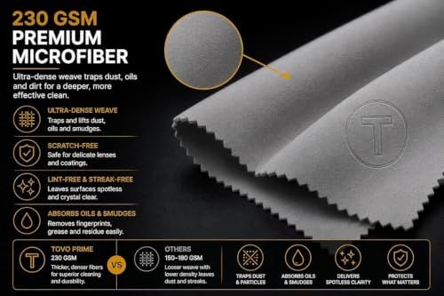 Microfiber Cleaning Cloth for Glasses & Camera –12 Pack + Velvet Pouch - Image 4