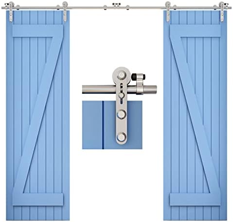 TSMST 13FT Sliding Barn Door Hardware Kit, Top Mount Stainless Steel Heavy Duty by TSMST
