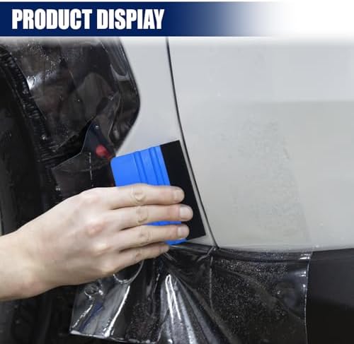 4 Inch Plastic Felt Edge Squeegee, Mini Squeegee Car Window Film Tinting Tool - Image 5