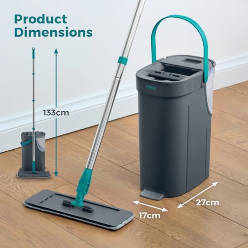 Tower Flat Mop and Bucket Set - Image 6