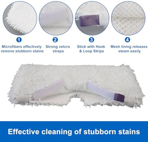 S3601 6 Pack Microfiber Steam Pocket Mop Pads Compatible - Image 2