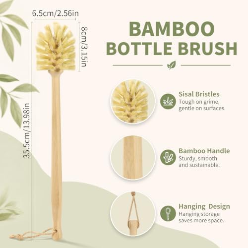 GREENTH PRO Nature Bamboo Bottle Brush - Image 2