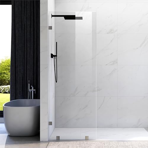 39" W x 80" H Frameless Fixed Shower Glass Panel by UNIKOOSHOWERDOOR
