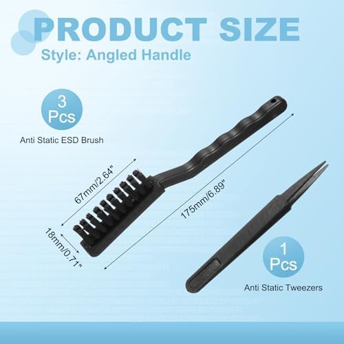 PATIKIL 3pcs ESD Brush Electronic Cleaning Brush Set - Image 2