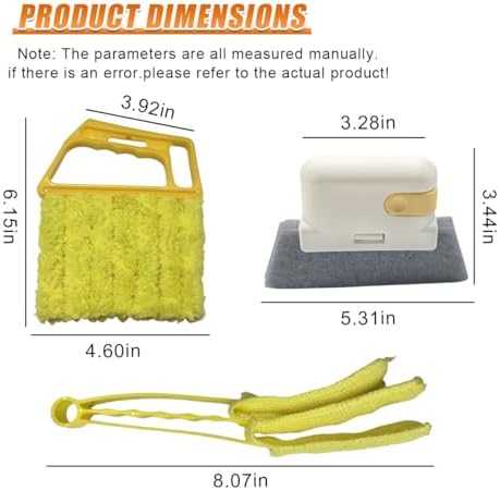 Craedli 5PCS Window Blind Cleaner Duster Tool Set, Washable Microfiber 7-Finger - Image 2