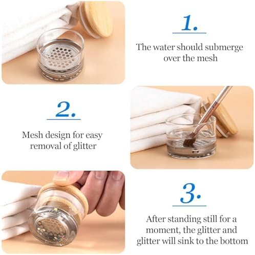 Nail Art Brushes Washing Cup, Portable Dappen Dish - Image 3
