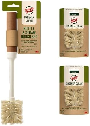 Scotch-Brite Greener Clean Bottle & Straw Brush Set by Scotch-Brite